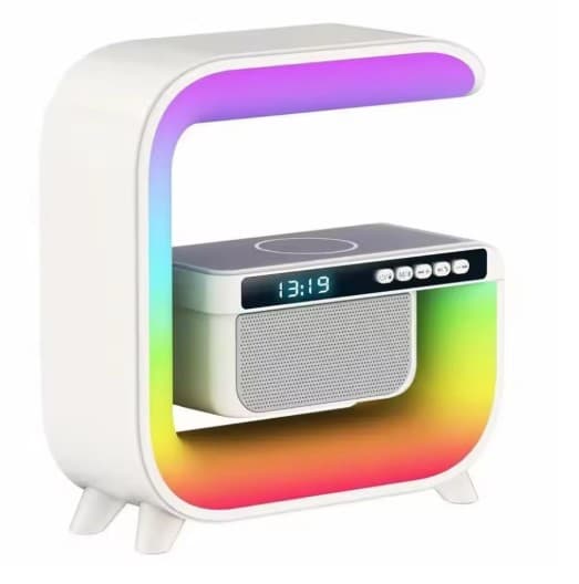 اسپیکر بلوتوثی و شارژر وایرلس و چراغ RGB LED مدل G3 — تصویر ۲