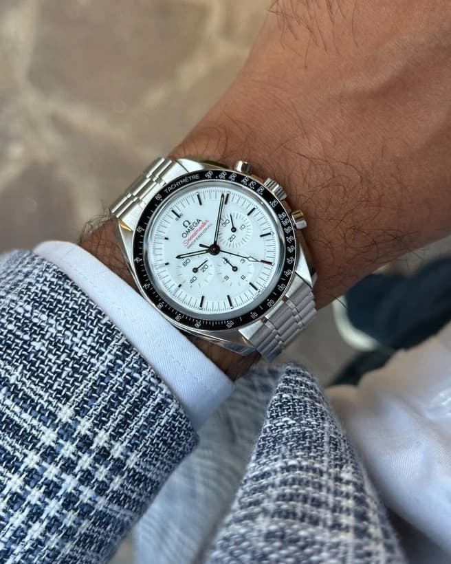 ساعت مچی امگا اسپیدمستر | Omega Speedmaster | نقره‌ای صفحه سفید مستر کوالیتی