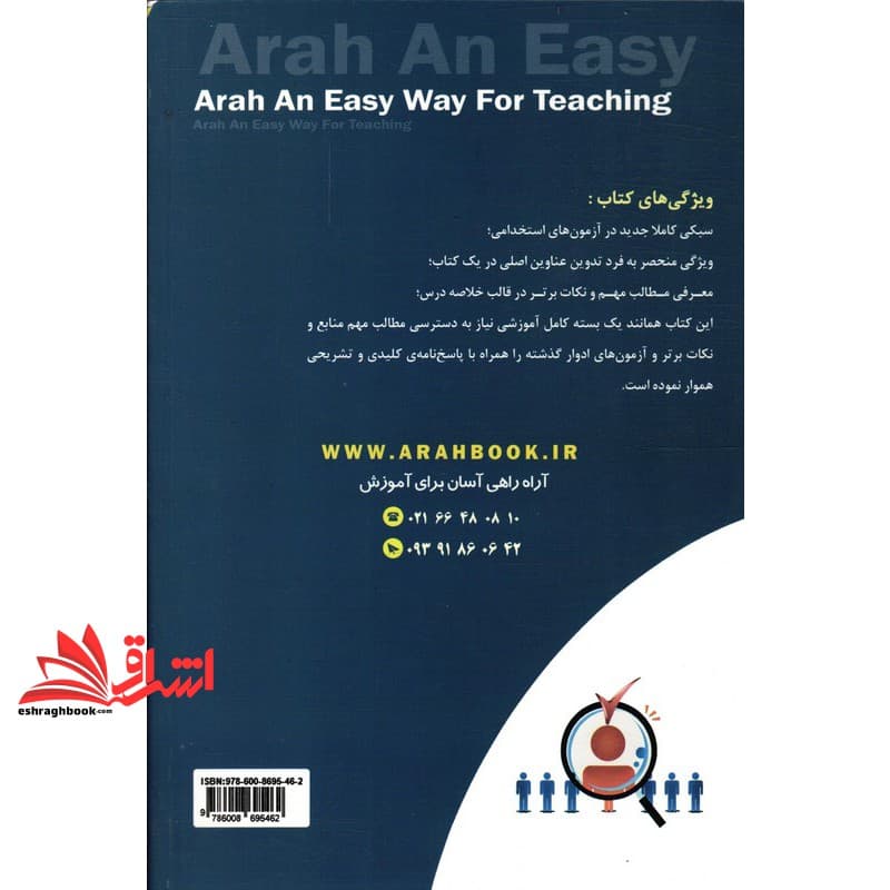 کتاب آزمون استخدامی (زبان و ادبیات فارسی . دستور زبان،صنایع ادبی،نظم و نثر،معانی و بیان،تاریخ ادبیات،واژگان و املا — تصویر ۲