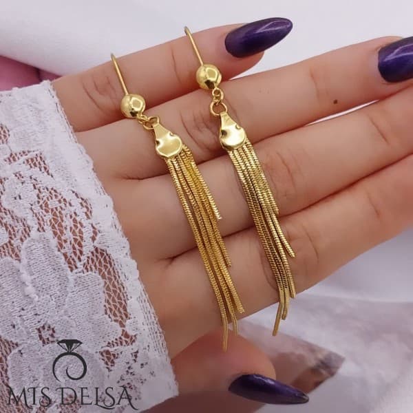 گوشواره آویز CityGOLD مدل ثتا — تصویر ۲