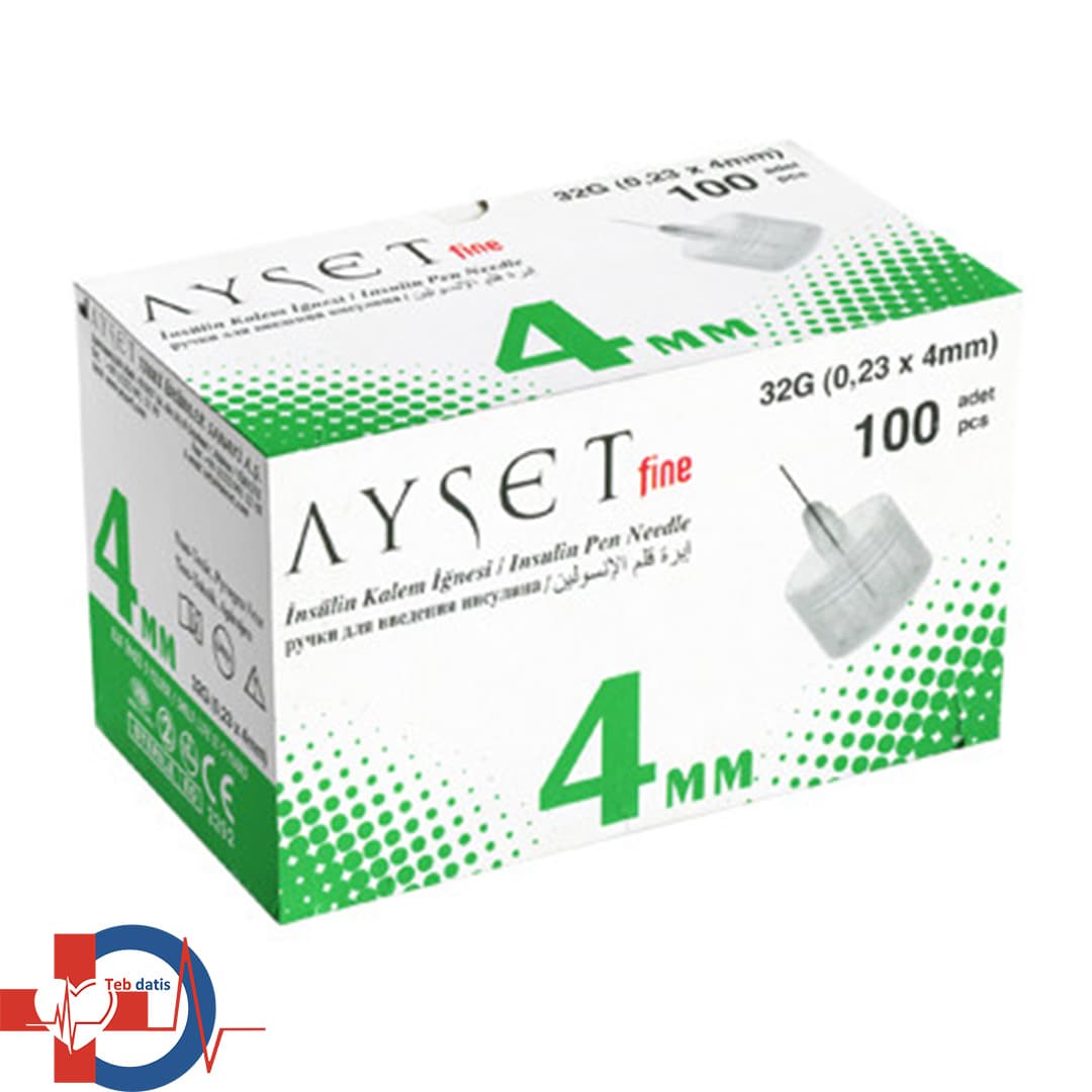 سرسوزن انسولین ayset آیست سایز 4 و 6
