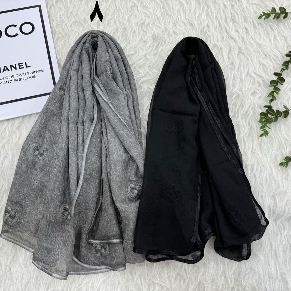شال حریر شیشه‌ای گوچی کد 1681 — تصویر ۵