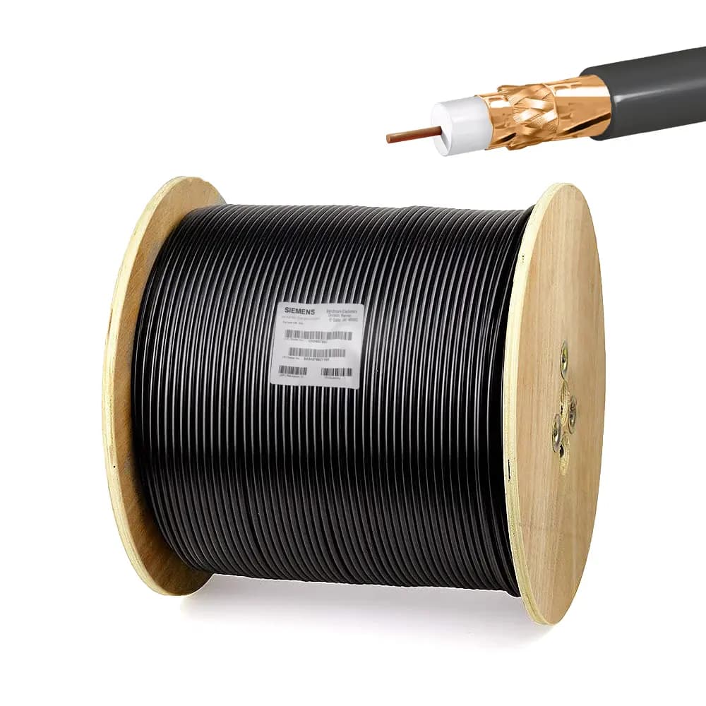 کابل کواکسیال RG6 زیمنس مدل 500m 1/2mm2 CU 144 دو فویل