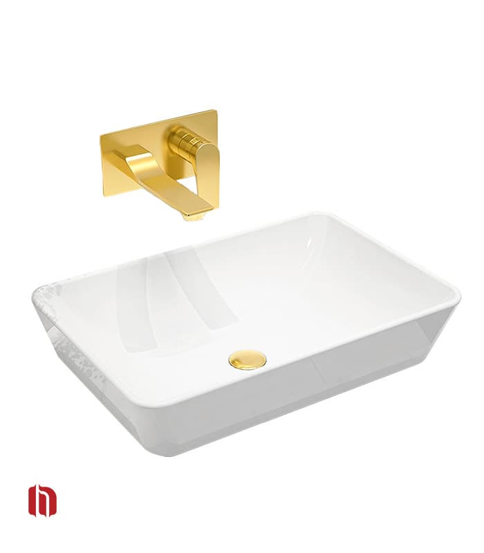 روشویی رو کابینتی چینی کرد مدل تولیپ بدون جاشیر | درجه 1