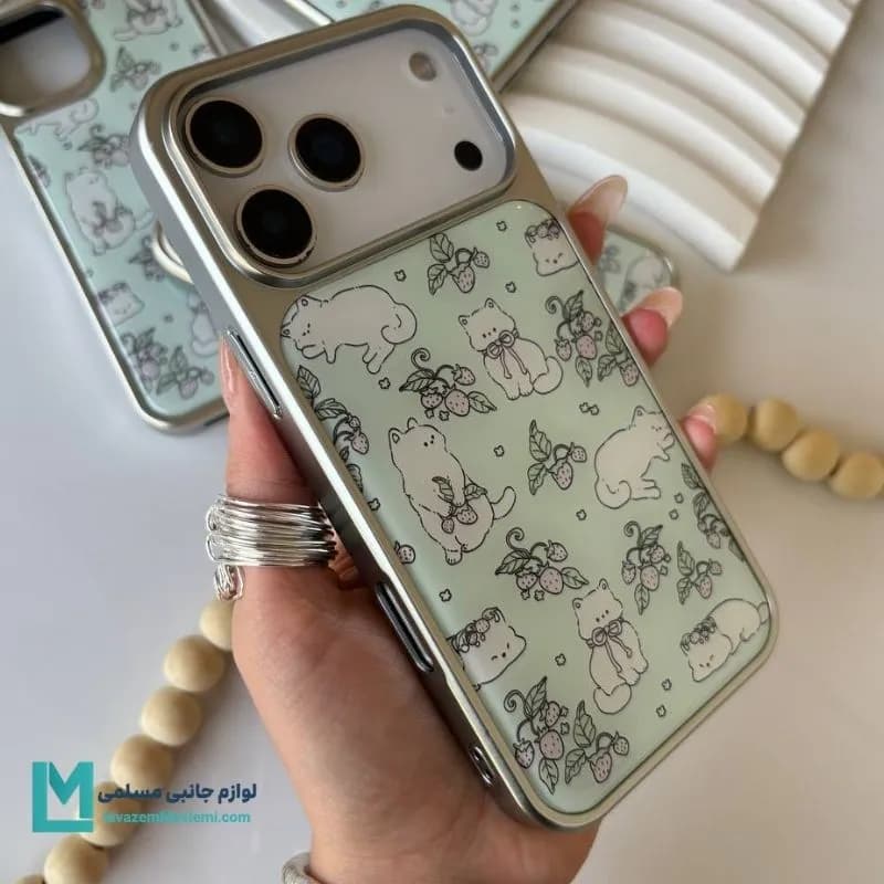 قاب گوشی فانتزی دور کروم گربه سبز کد C3706 | لوازم جانبی مسلمی — تصویر ۲