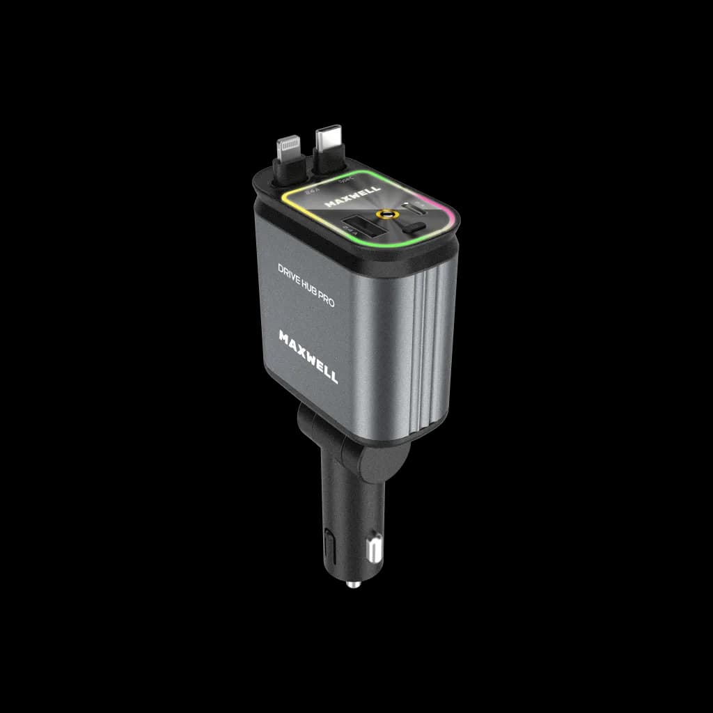 فندکی 4 کاره 120 واتی با نور کهکشانی از برند مکسول مدل maxwell drive hub pro — تصویر ۳