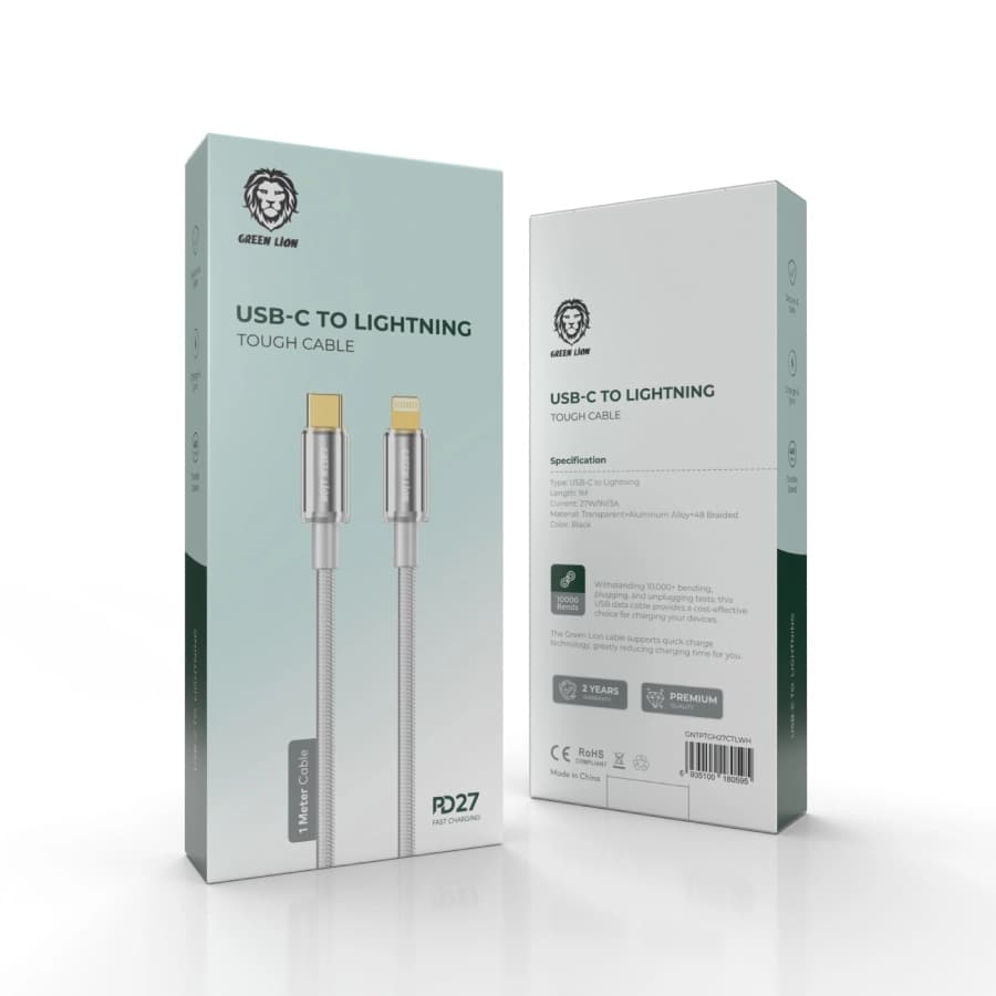 کابل تبدیل مقاوم Type-C به Lightning گرین لاین Tough 1m