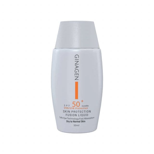 ضد آفتاب فیوژن واتر بی رنگ SPF 50 ژیناژن مناسب پوست خشک و نرمال حجم 50 میلی لیتر