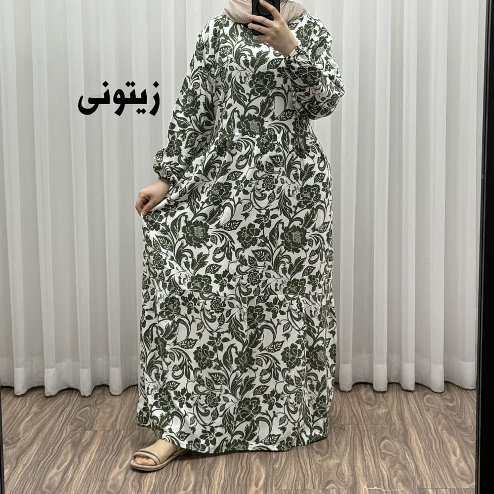 پیراهن فلور نخی مدل ایوبی کد 1642 — تصویر ۵