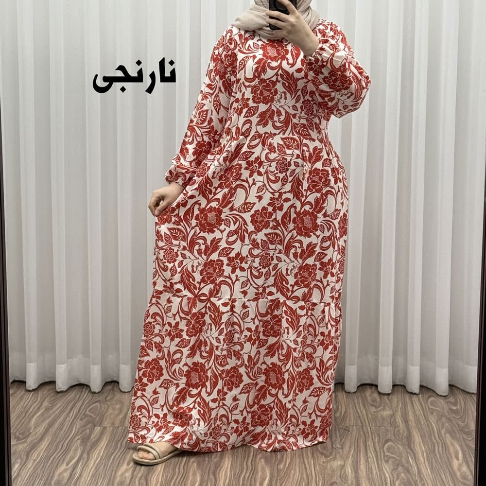 پیراهن فلور نخی مدل ایوبی کد 1642 — تصویر ۲