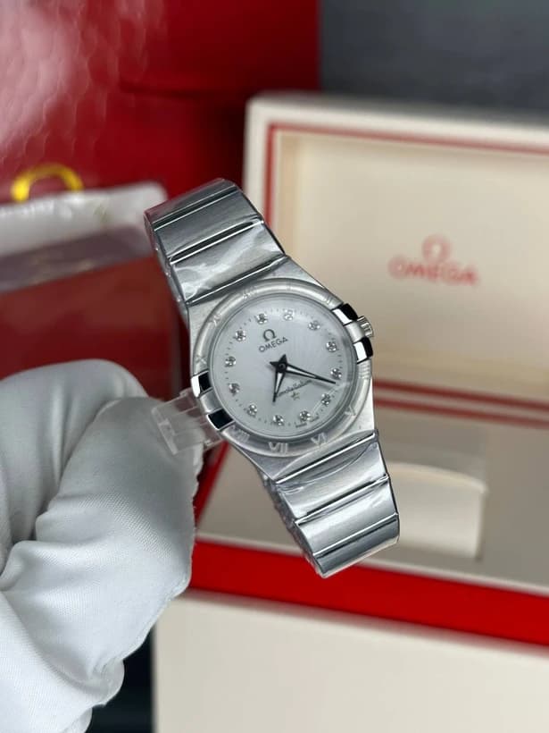 ساعت مچی امگا کانسلیشن | Omega Constellation | نقره ای صفحه سفید مستر کوالیتی
