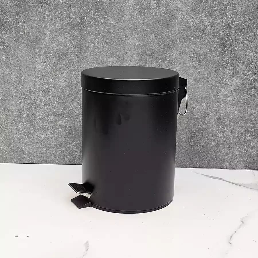 سطل 5 لیتر پدالی گرد (مشکی مات)