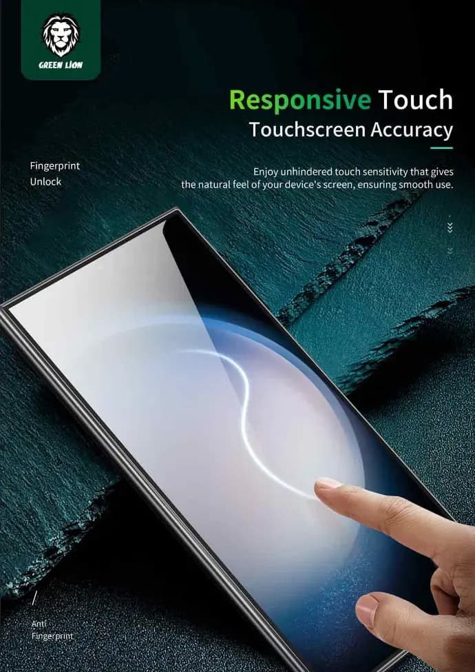 گلس کریستال سامسونگ گرین لاین samsung 9H Crystal Sheild Finger Print Unlock — تصویر ۶