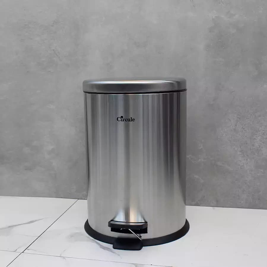 سطل 20 لیتر پدالی گرد (استیل مات)