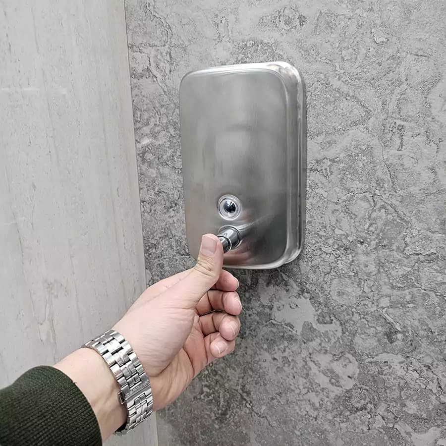 جای مایع استیل دیواری مات برند Evdy (استیل مات) — تصویر ۷