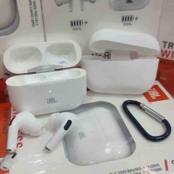 هندزفری ایرپاد پرو جی بی ال jbl AIR-R03 با کاور و گیره — تصویر ۵