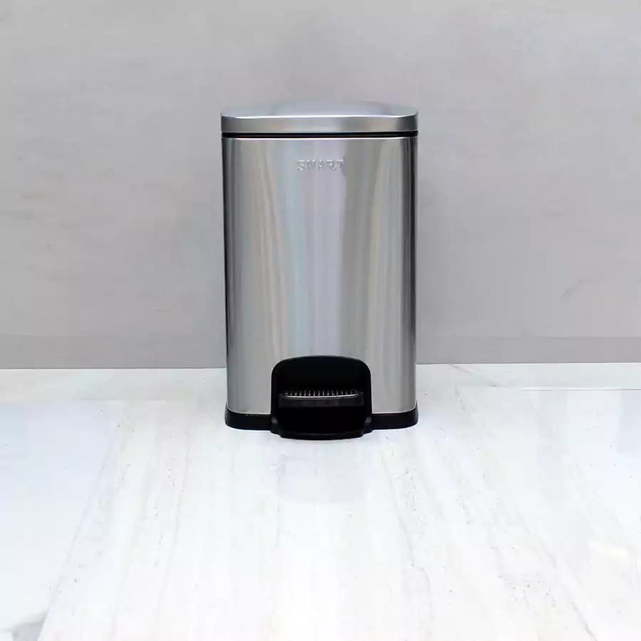 سطل استیل پدالی مات ۸ لیتری برند (اسمارت)