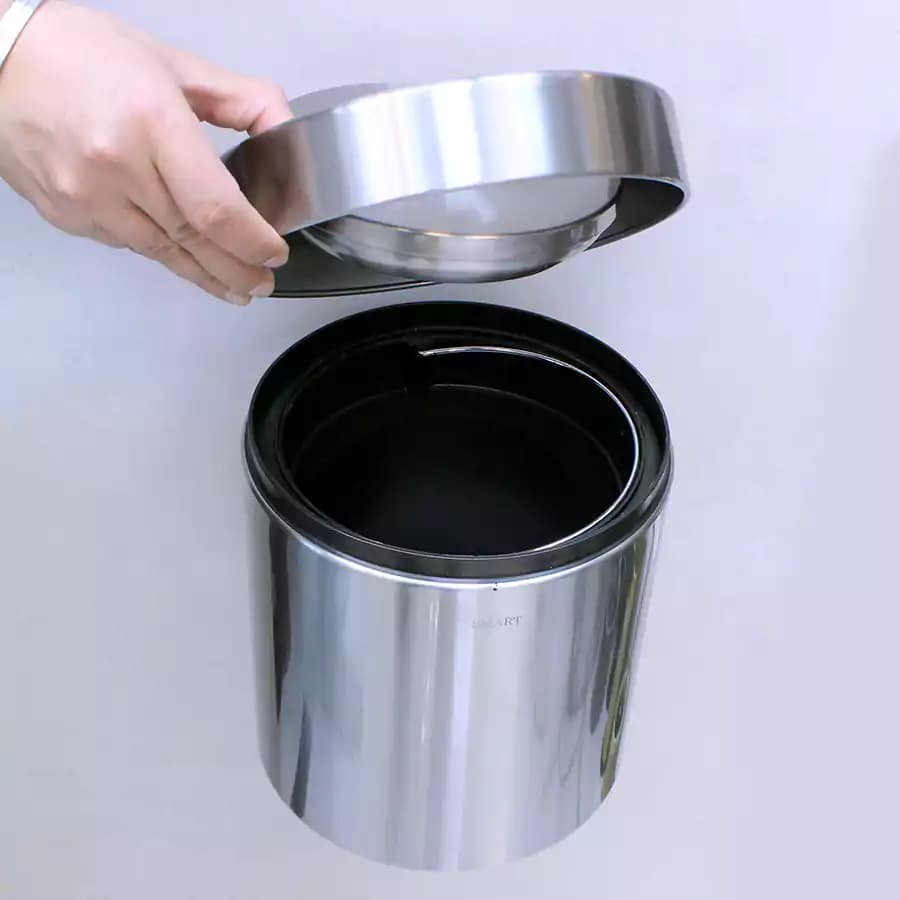 سطل دیوار 5 لیتری برند اسمارت درب بادبزنی — تصویر ۲