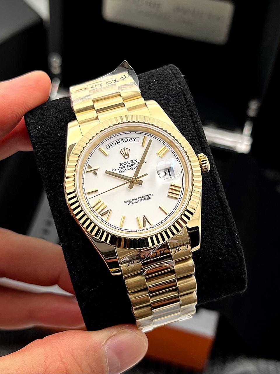 ساعت مچی رولکس دی‌دیت | Rolex Day-Date | طلایی صفحه سفید مستر کوالیتی