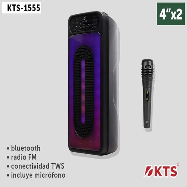 اسپیکر میکروفون دار KTS-1555 قابل حمل و زیبا — تصویر ۷