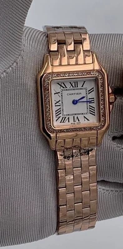 ساعت مچی کارتیه پنتر | Cartier Panthère | رزگلد صفحه سفید رپلیکا ایتالیا