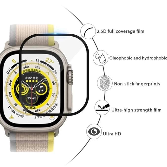 محافظ صفحه نمایش اپل واچ 49 میلی‌متری گرین لاین Ultra Pro HD — تصویر ۶