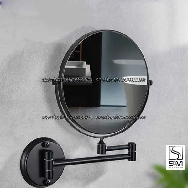 آینه اصلاح دیواری بازویی رنگ مشکی برند هایشنگ 0112