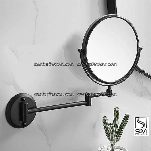 آینه اصلاح دیواری بازویی رنگ مشکی برند هایشنگ 0112 — تصویر ۳