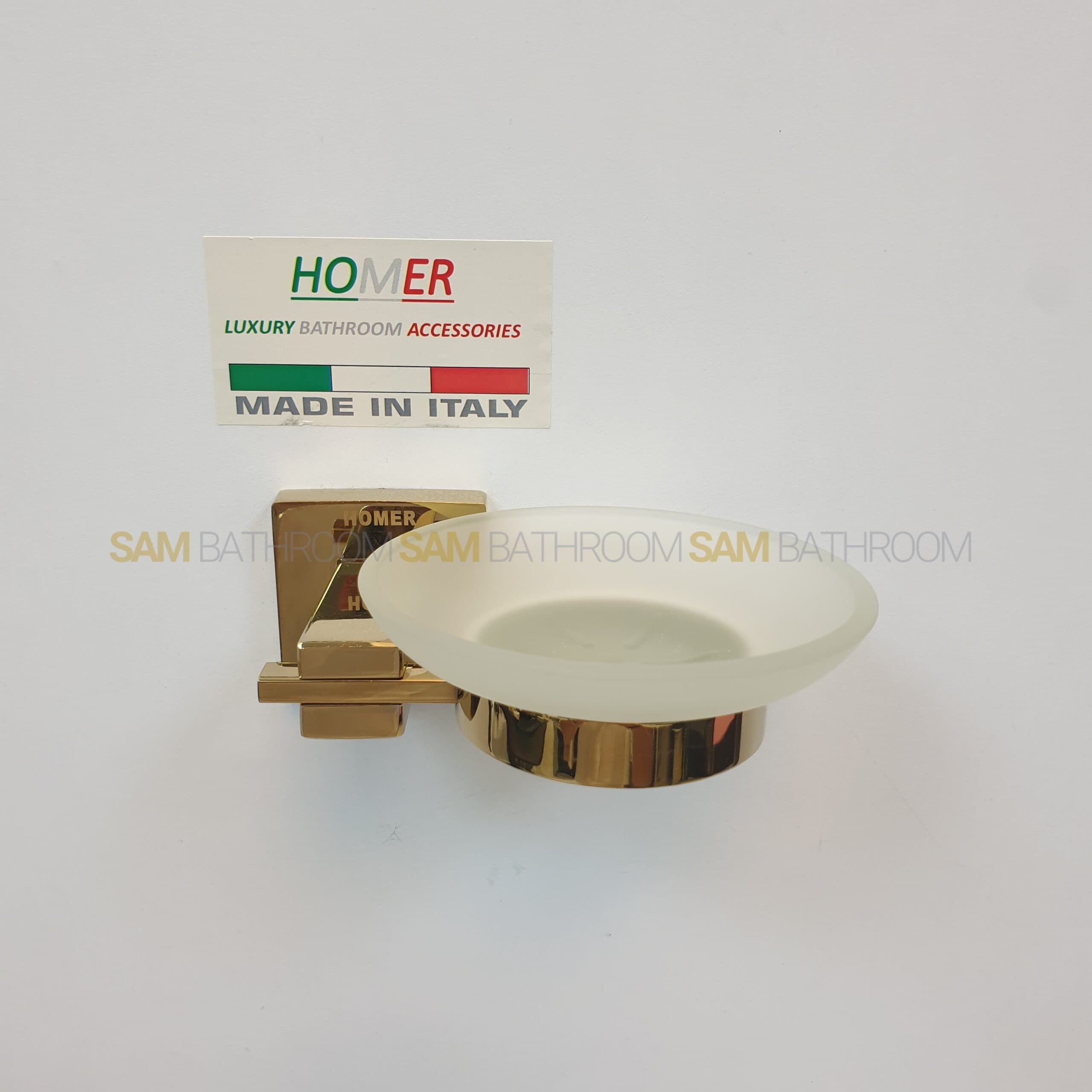 جای صابون دیواری طلایی براق