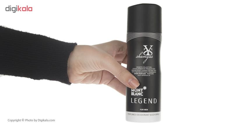 اسپری مردانه شمیاس مدل Legend حجم 200 میلی لیتر — تصویر ۵