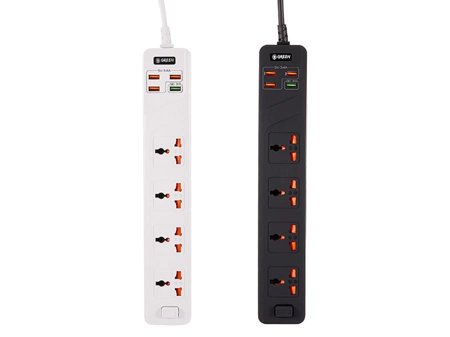 چند راهی برق گرین مدل Multiport Power Socket 3000w — تصویر ۳