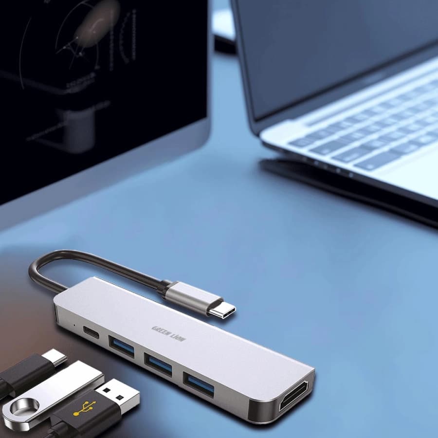 هاب 5 پورت USB-C گرین لاین مدل 4KTV — تصویر ۳