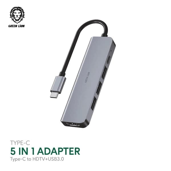 هاب 5 پورت USB-C گرین لاین مدل 4KTV — تصویر ۴