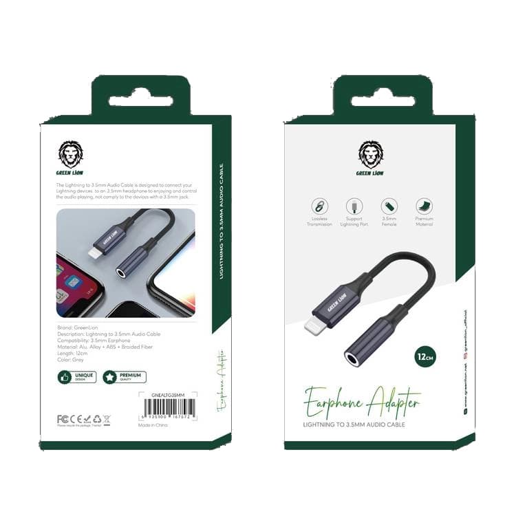تبدیل لایتنینگ به جک 3.5 میلی متری گرین لاین EARPHONE ADAPTER