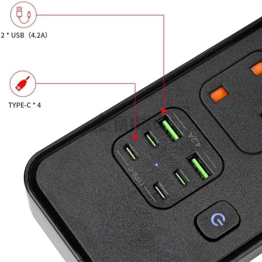 چند راهی برق گرین لاین مدل PD30W Power Socket 3000w — تصویر ۹