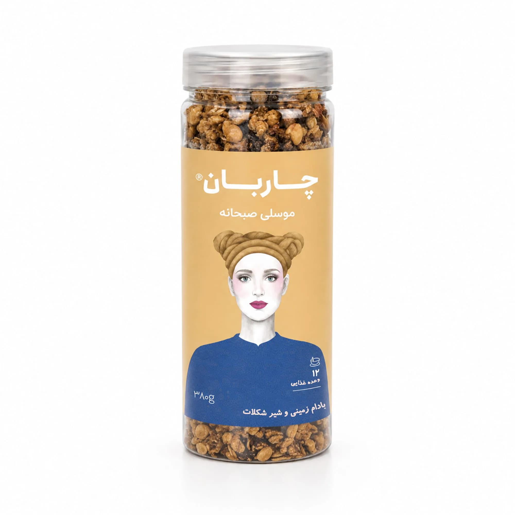 گرانولا بادام زمینی و شیر شکلاتی (چاربان)