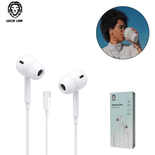 هندزفری گرین لاین مدل Stereo pro earphone لایتنینگ — تصویر ۲