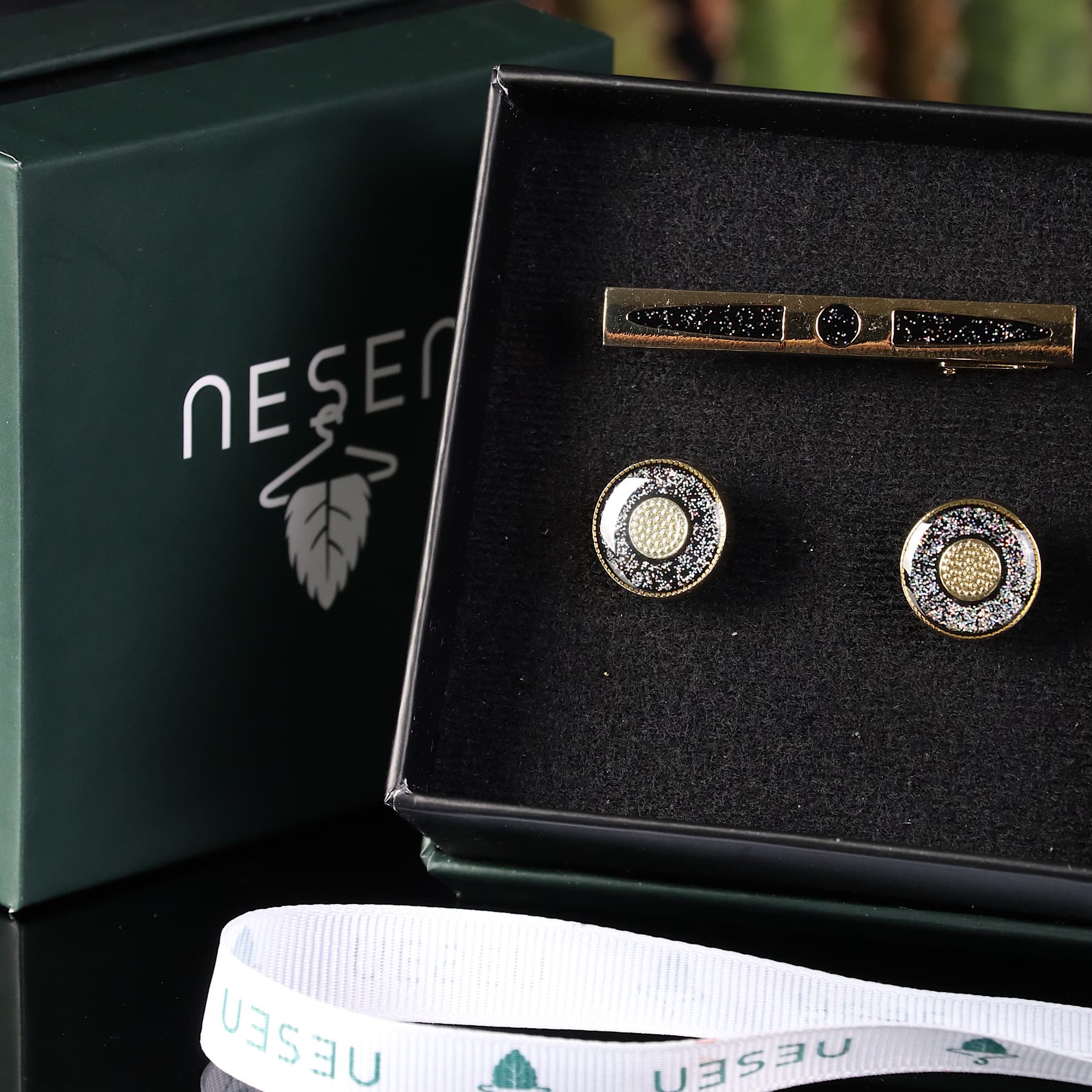 ست دکمه سردست و گیره کراوات NESEN کد S29 — تصویر ۲