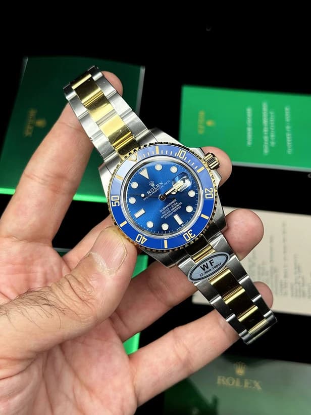 ساعت مچی رولکس ساب‌مارینر | Rolex Submariner | نقره ای-طلایی-آبی صفحه آبی های کپی