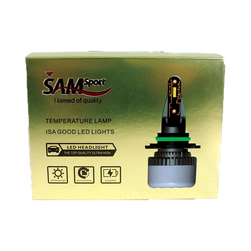 لامپ هدلایت خودرو سام رنگ زرد لیمویی Sam SM41 H3 — تصویر ۳