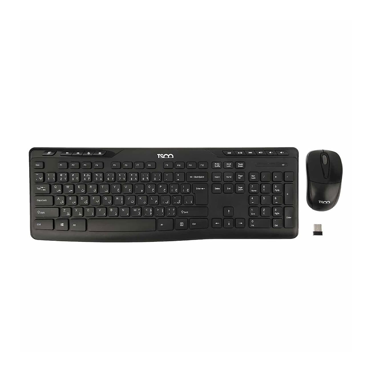 کیبورد و ماوس بی سیم تسکو مدل TKM7108w با حروف فارسی