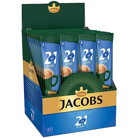 قهوه فوری 1×2 گلد جاکوبز «40 ساشه‌ایی» | Jacobs 2 in 1 gold