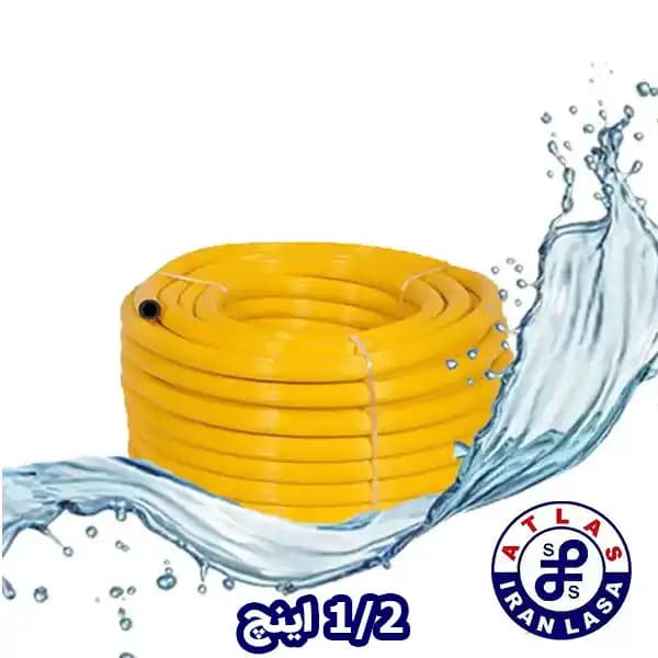 شیلنگ 1/2 پی وی سی رویه رنگی داخل مشکی اطلس