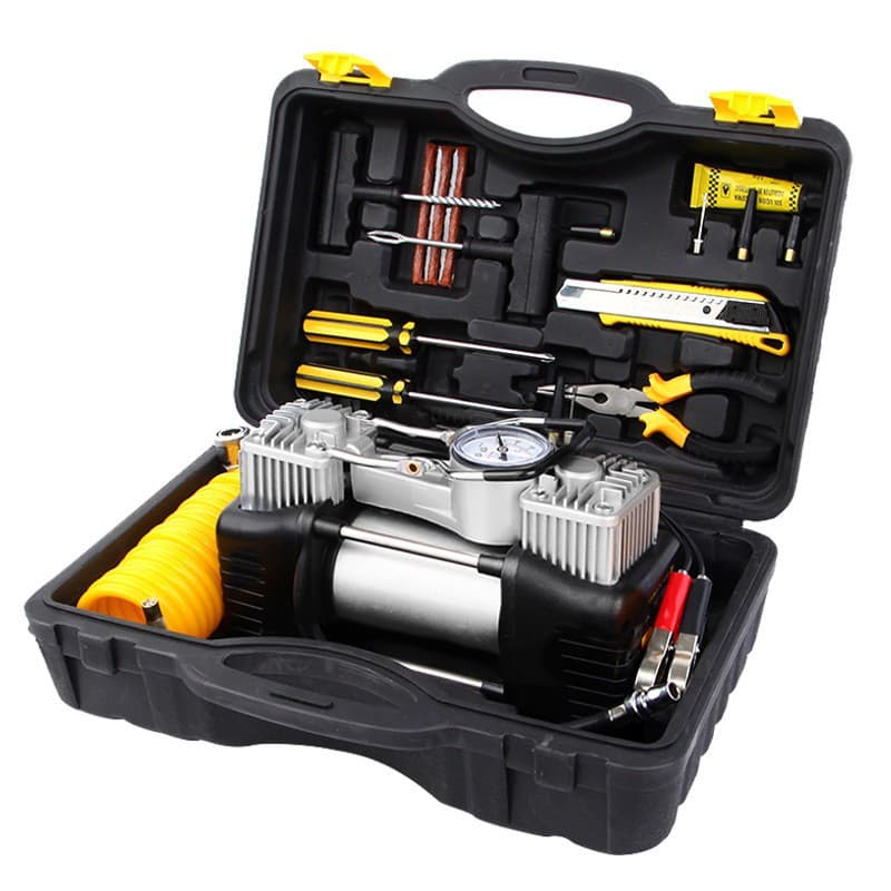 کمپرسور پمپ باد فندکی دو سیلندر به همراه ابزار Air Compressor STCO
