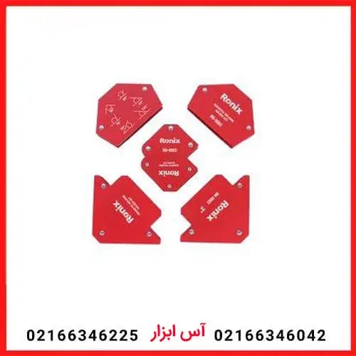 ست گونیا مغناطیسی جوشکاری 6 عددی رونیکس مدل RH-9083 — تصویر ۲