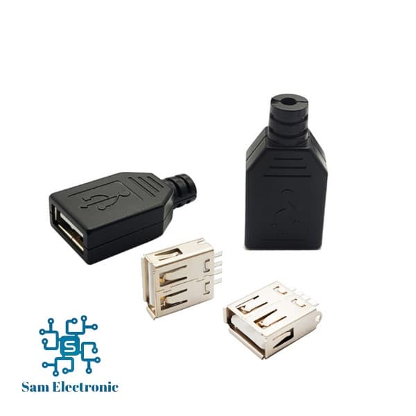 کانکتور USB A مادگی سیم خور — تصویر ۲