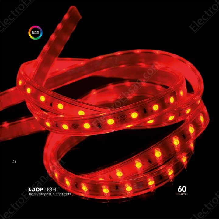 ریسه SMD LED RGB لوپ لایت تراشه 5050 تراکم 60 مدل LA-PS60