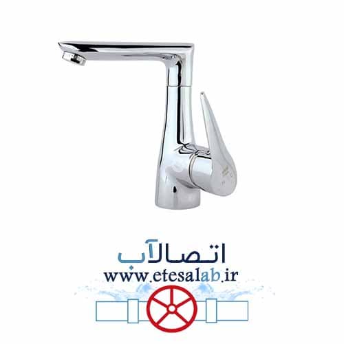 شیر روشویی کروم راسان مدل رابیت