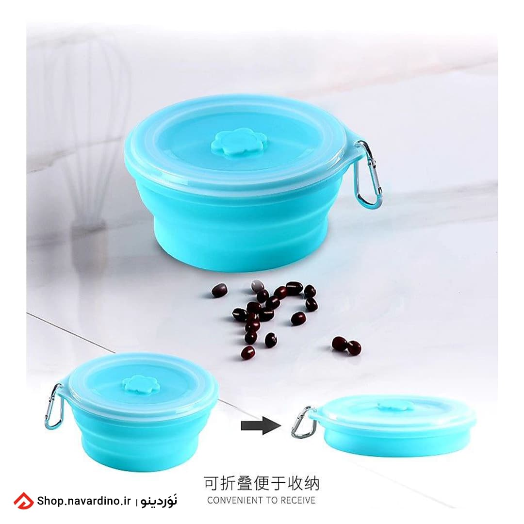 ظرف سیلیکونی تاشو 600 میلی لیتر D60 — تصویر ۲
