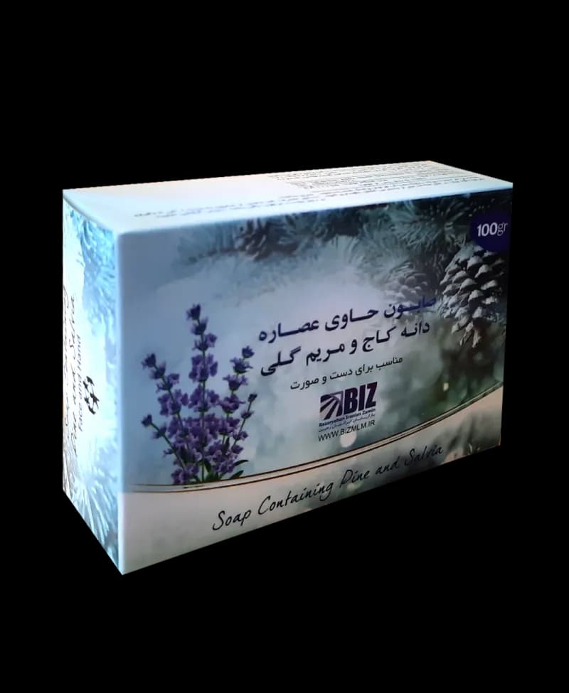 صابون دست و صورت دانه کاج و مریم گلی بیز 100 گرمی